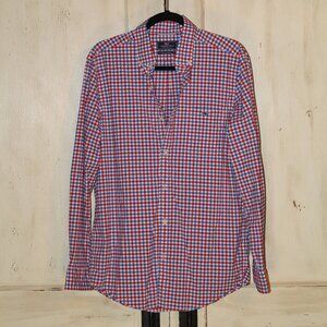 Vineyard Vines Performance Classic Fit Tucker plaid long sleeve button up size M
